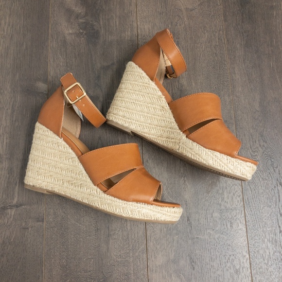 Time and Tru Shoes - Time and Tru Camel Colored Wedge Sandals